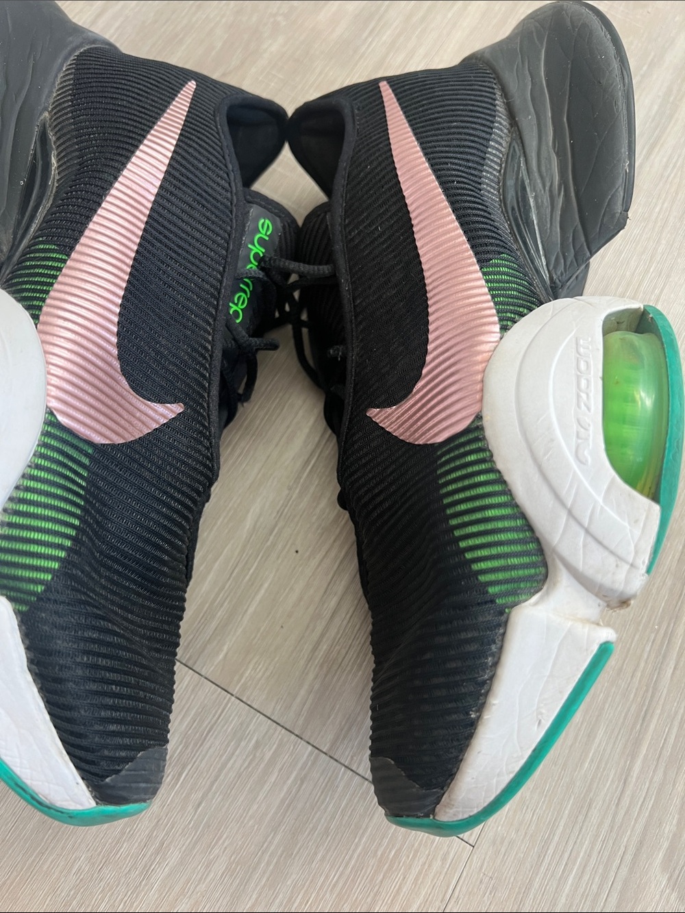 Nike SuperRep Go Training Shoes 10 Black/Pink Green gym Y2K sporty workout - Picture 8 of 11